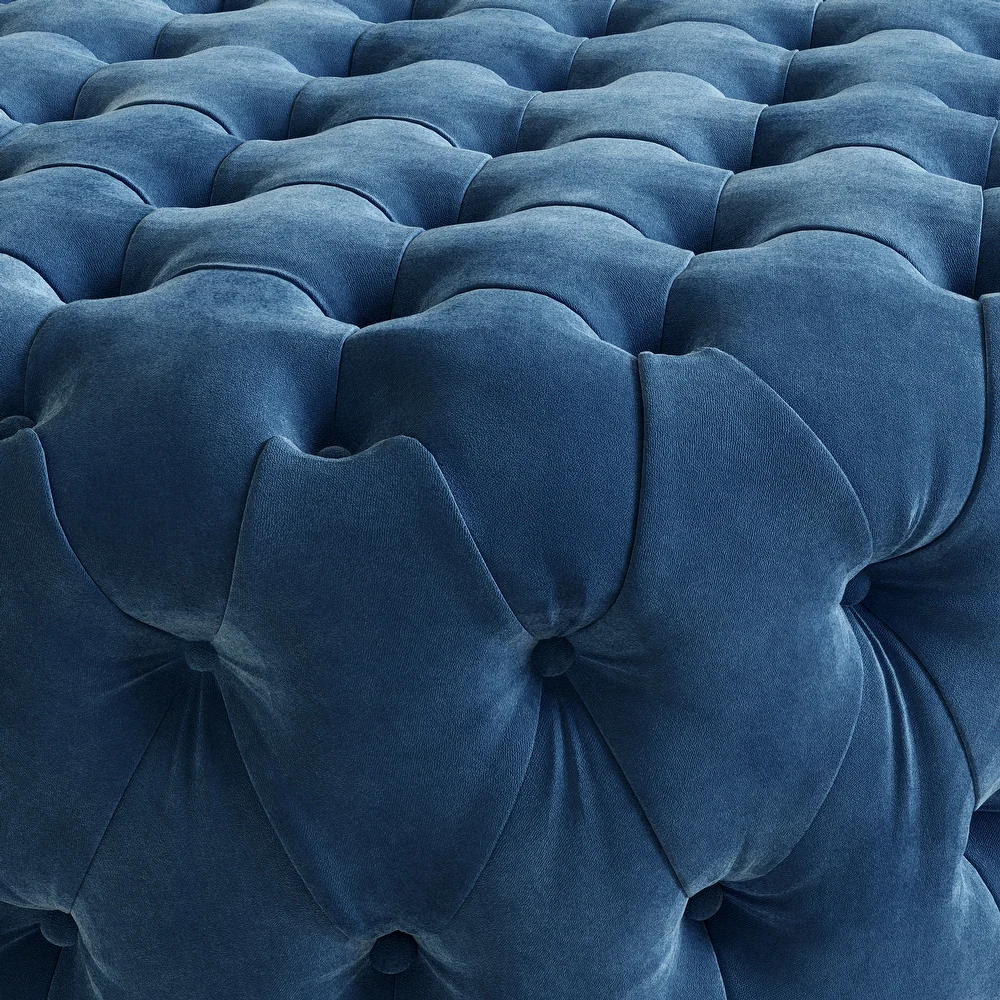 بوف دائرى من خشب الكونتر الممتاز والقطيفة