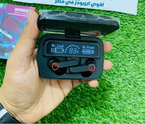 سماعة بلوتوث M19 – إصدار V5.1 BT Wireless – بشاشة ديجيتال عرض البطارية 🔥🎧